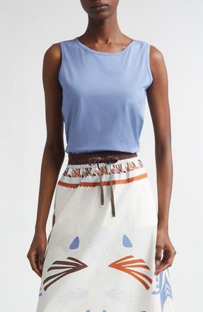 Herno Cotton Jersey Shell in Sky Blue at Nordstrom, Size Medium