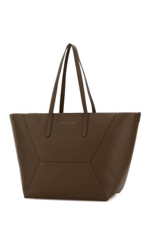 Brunello Cucinelli Womens Mud Leather Shopping Bag C9357 Borse A Mano