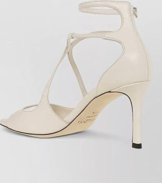 Jimmy Choo London azia 75 peep toe stiletto ankle strap