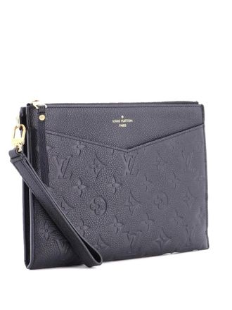 Louis Vuitton Pochette Melanie Monogram Empreinte Leather MM clutch bag - Zwart