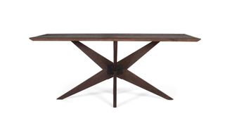 Giner&Colomer Mesa de comedor rectangular en madera de mango wengu&eacute; 180cm