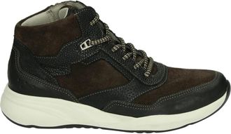 Durea Sportieve Mid Damesschoenen Bruin Patroon - Dames - Sneakers - Bruin - 40 1/2 EU - Leer - Schoenen