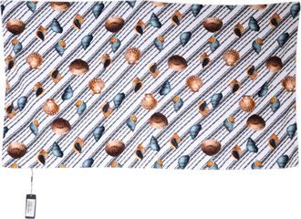 Dolce & Gabbana Multicolor Stripes Seashells Beach Womens Towel