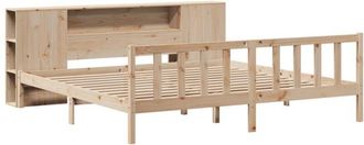 vidaXL Bookcase Bed without Mattress 180x200 cm Super King Solid Wood Pine Vidaxl