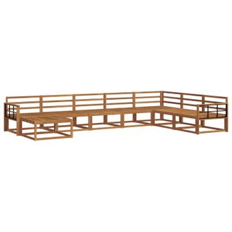 vidaXL Conjunto De Sof&aacute;s De Exterior 8 Pcs Natural Vidaxl