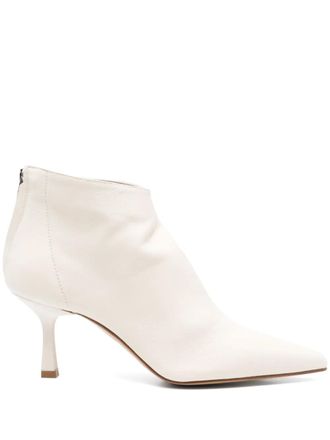 Gis&egrave;l moir&egrave; Elise ankle boots - women - Calf Leather/Fabric/Calf Leather/Calf Leather - 36 - Neutrals