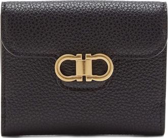 Ferragamo Black Textured Logo Wallet