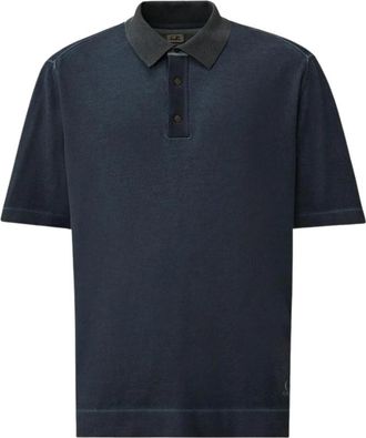 C.P. Company Cotton Crepe Double Dyed Polo - Heren - Polos - Blauw - XL - Katoen - Tops