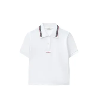 Versace Embroidered-logo Cotton Piqu&eacute; Polo