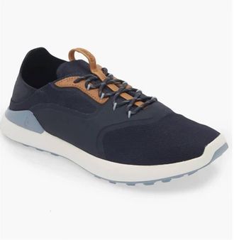 Olukai Mens Kaanapali Spikeless Golf Shoes In Trench Blue/sea Ice