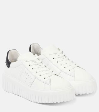 Hogan Sneakers H-Stripes in pelle con platform