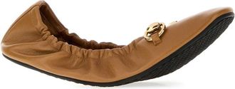 Gucci Womens Prima Ballet Flat Camel Leather