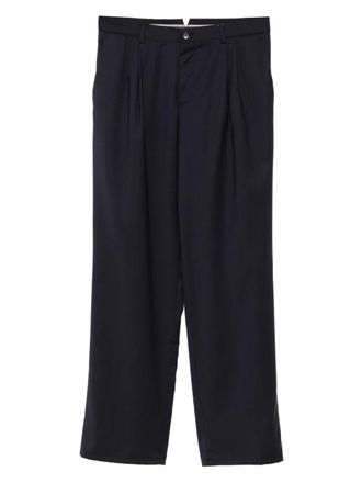 Canali pleated wool trousers - Blue