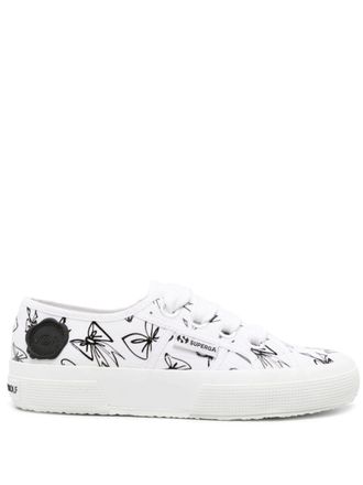 Viktor & Rolf x Superga bow-print canvas sneakers - women - Cotton - 40 - White