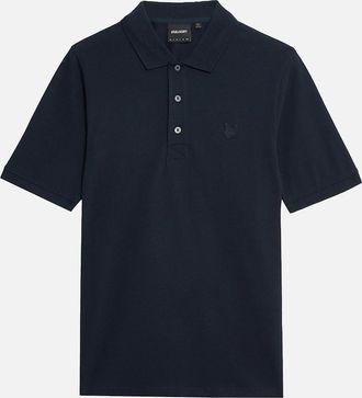 Lyle & Scott Mens Lyle & Scott Tonal Superfine Polo Shirt - Navy - Size: 36