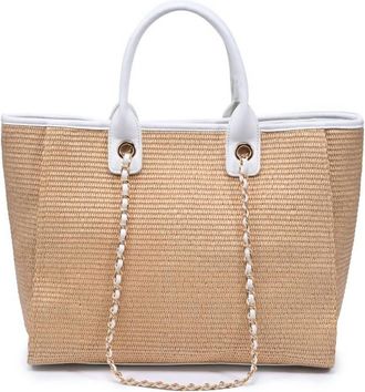 Urban Expression Womens Jaxon Tote Bag In Natural White