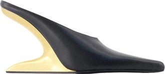 Alexander Wang Boomerang 105mm Wedge Sleehakken - Dames - Pumps - Zwart - 36 EU - Leer - Schoenen
