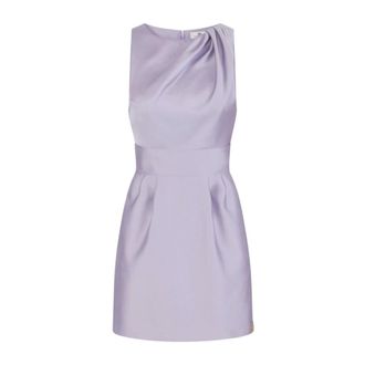 Elisabetta Franchi Dames, Jurken, Paars, Maat: XL Satijn
