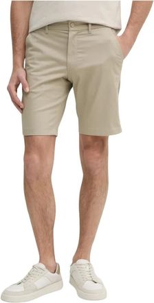 Calvin Klein Slim Fit Shorts - Heren - Korte broeken - Beige - Maat: W30 Katoen
