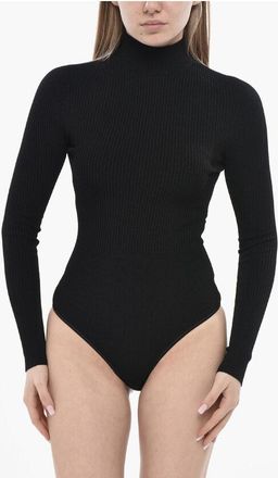 Alaia Long-Sleeve Knit Bodysuit size 40