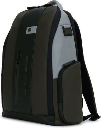 Piquadro Pelle Leather Backpack - Gray