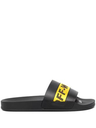 Off-white Industrial logo slides - men - Nylon/Polyurethane/PVC - 41 - Black