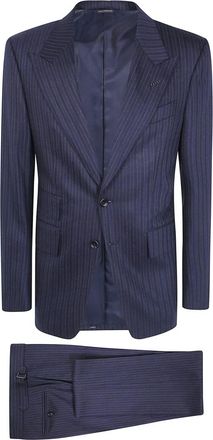 Tom Ford Single Breasted Suits - Heren - Business pakken - Blauw - M - Kostuums