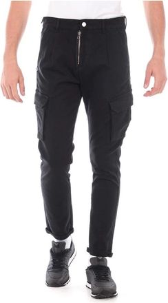 Daniele Alessandrini Jeans - Heren - Slim Fit Broeken - Zwart - W30 - Katoen - Broeken
