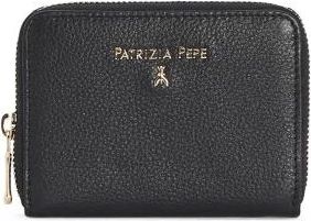 Patrizia Pepe Essential Medium Zip-around Portemonnee - Dames - Portefeuilles - Zwart - ONE Size - Leer - Accessoires