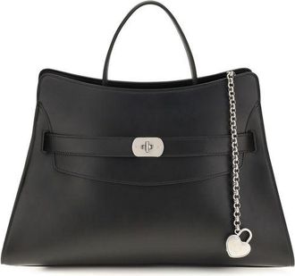 Alexander McQueen Black Calf Leather Bos Taurus Shoulder Womens Bag