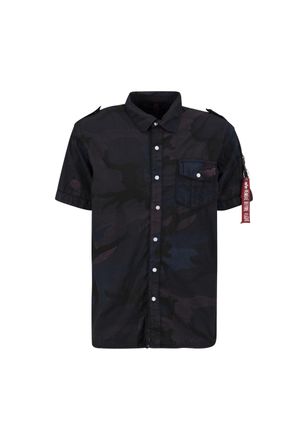 Alpha Industries T-Shirt ALPHA INDUSTRIES Camo Shirt S, Herren, Gr. S, schwarz (schwarz camo), Obermaterial: 100% Baumwolle, Shirts T-Shirt