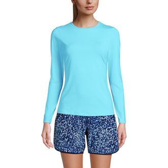 Lands End SunShade UPF 50 Long Sleeve Relaxed Rash Guard in River Mist at Nordstrom, Size Xx-Small P