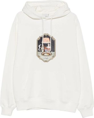 Dr&ocirc;le de Monsieur Hoodie Fleuriste - Heren - Hoodies - Wit - S - Katoen - Hoodies & sweatvesten
