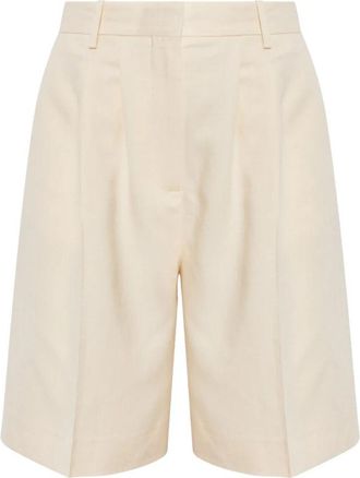 Anine Bing Bryson Shorts - Dames - Korte Broeken - Beige - M - Polyester - Korte Broeken