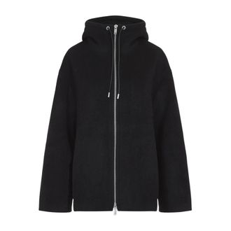STUDIO NICHOLSON Hoodies & sweatvesten, Dames, Zwart, XS, Katoen, Etna Zip Through Jas