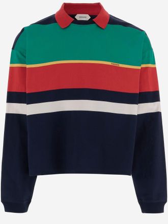 Versace Gestreiftes Baumwoll-Poloshirt von Versace