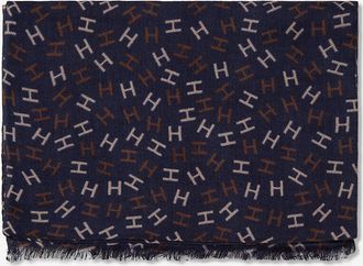 Hemisphere Kaschmir- und Seidenschal mit Monogrammprint Nies