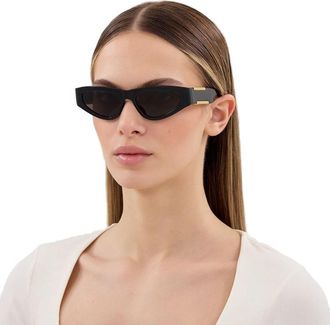 Bottega Veneta Womens Sunglasses Black-Grey Bio Injection Eyewear - Black/grey
