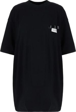 Maison Margiela Cotton Jersey T-Shirt - Dames - T-shirts - Zwart - 2XS - Katoen - Tops