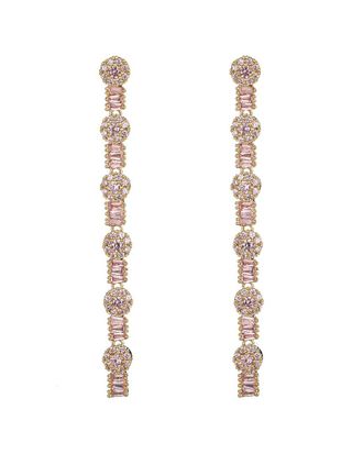 Eyecandy LA Eye Candy La Cz Azzurra Dainty Linear Earrings