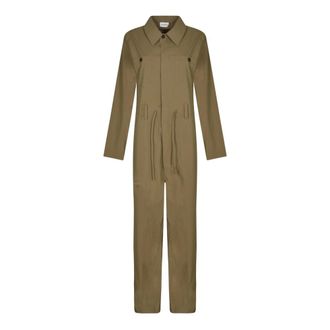 P.A.R.O.S.H. P.a.r.o.s.h., Jumpsuits & Playsuits, Dames, Beige, M, Panty Gedrapeerde Maxi Jurk
