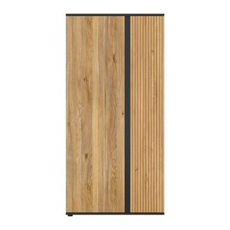 Petits Meubles Armario 2 puertas negro tableros de aglomerado laminados madera