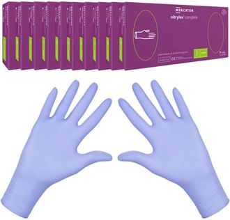 OEM Guantes De Nitrilo S Morados Mercator Nitrylex Complete 100 Piezas Caja 10 Unidades