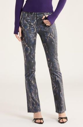 L'agence Selma Snakeskin Coated Baby Bootcut Jeans in Midnight/Tan Snake at Nordstrom Rack, Size 27