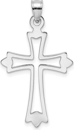 Diamond2Deal 14k Gold Polished and Cut-Out Cross Charm Pendant