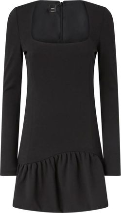 Pinko Pinko, Kleedjes, Dames, Zwart, M, Leer, Acetosella Mini Jurk