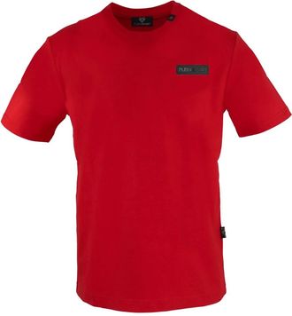 Plein Sport Korte Mouw Ronde Hals Katoenen T-shirt - Heren - Sportshirts - Rood - XL - Katoen - Fitness