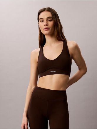 Calvin Klein Calvin Klein Womens Soft Sport Medium Impact Sports Bra - Brown - XS