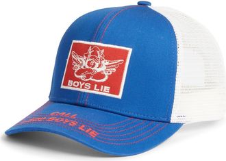 Boys Lie Varsity Snapback Trucker Hat in Blue at Nordstrom