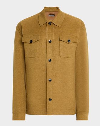 Kiton Men & apos;s Wool and Cashmere Two-Pocket Overshirt